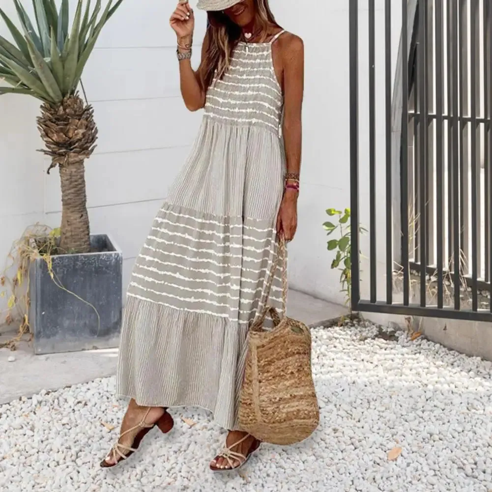 40%HOT2022 Summer Women's Dresses Loose Breathable Women's Fade Long Strap Boho Beach Dresses for Party