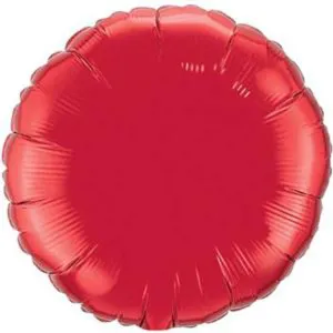 4" Ruby Red Mylar Balloon.
