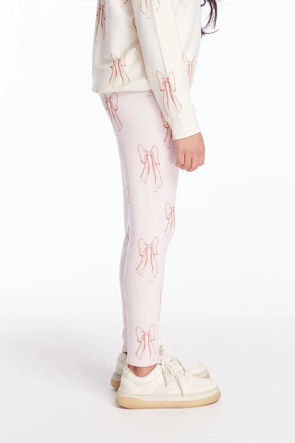 Allover Bows Pant Girls Classic Legging