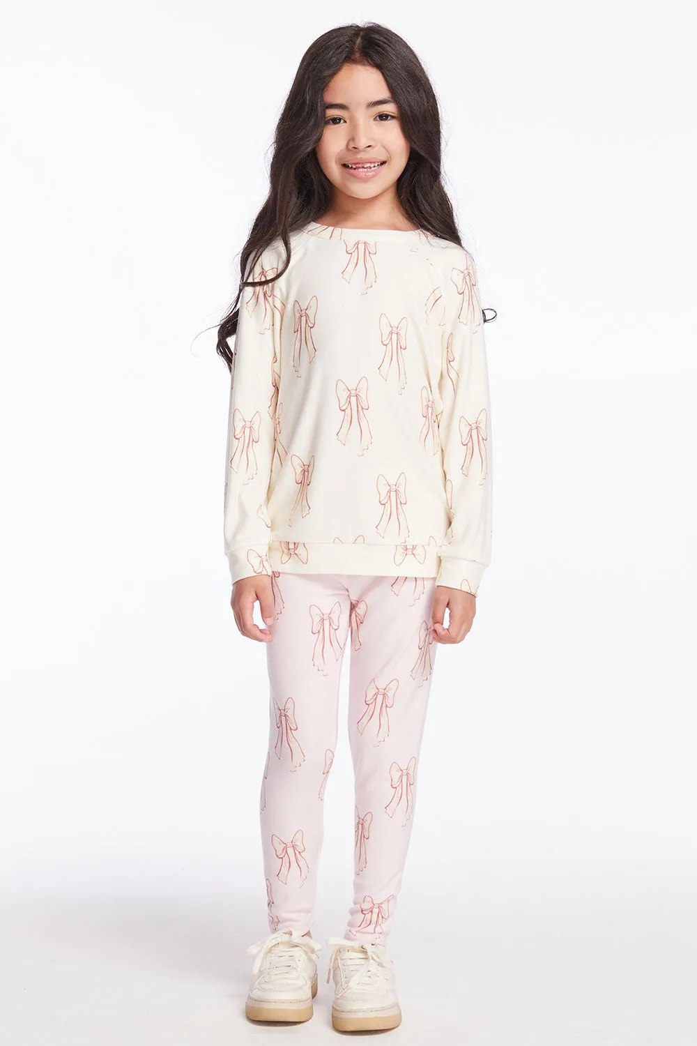 Allover Bows Pant Girls Classic Legging