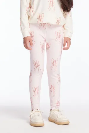 Allover Bows Pant Girls Classic Legging