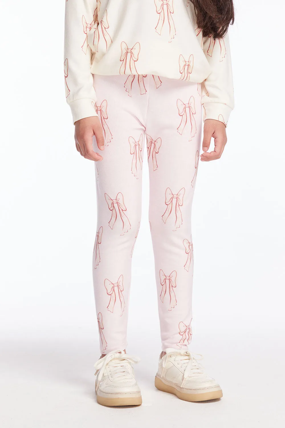 Allover Bows Pant Girls Classic Legging