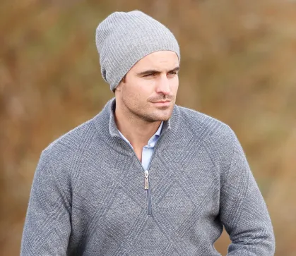 Basketweave Half Zip Sweater