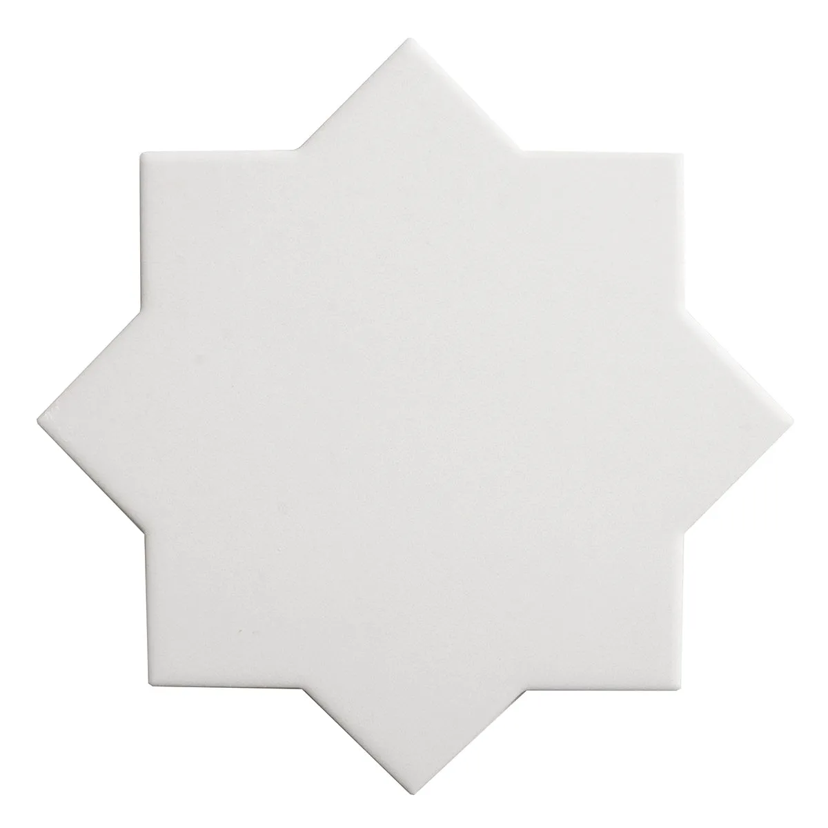 Carmel Matte White Porcelain Star Tile