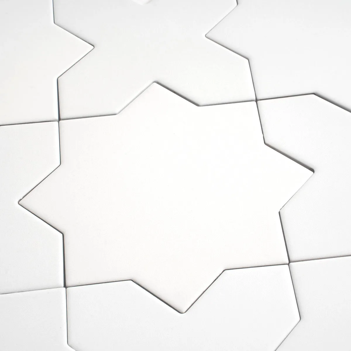 Carmel Matte White Porcelain Star Tile