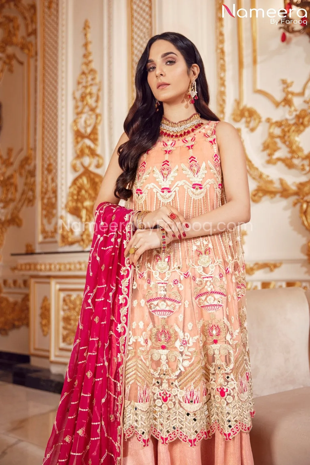 Elegant Pakistani Long Frock for Wedding Party #BP190