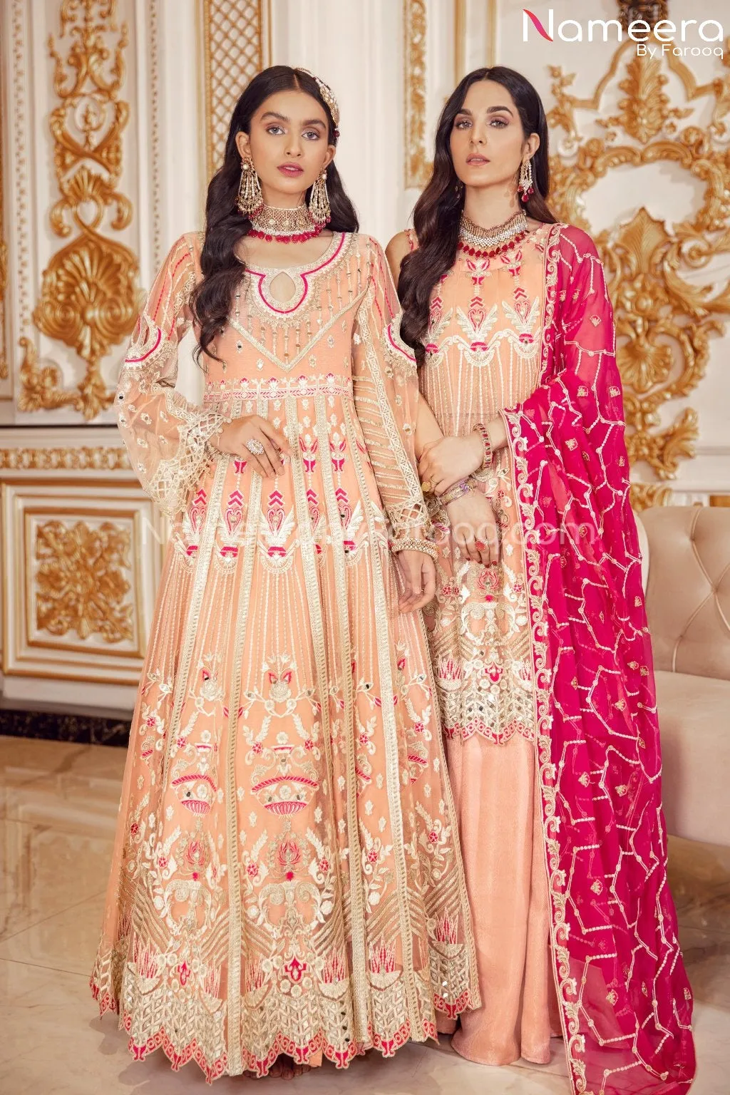 Elegant Pakistani Long Frock for Wedding Party #BP190