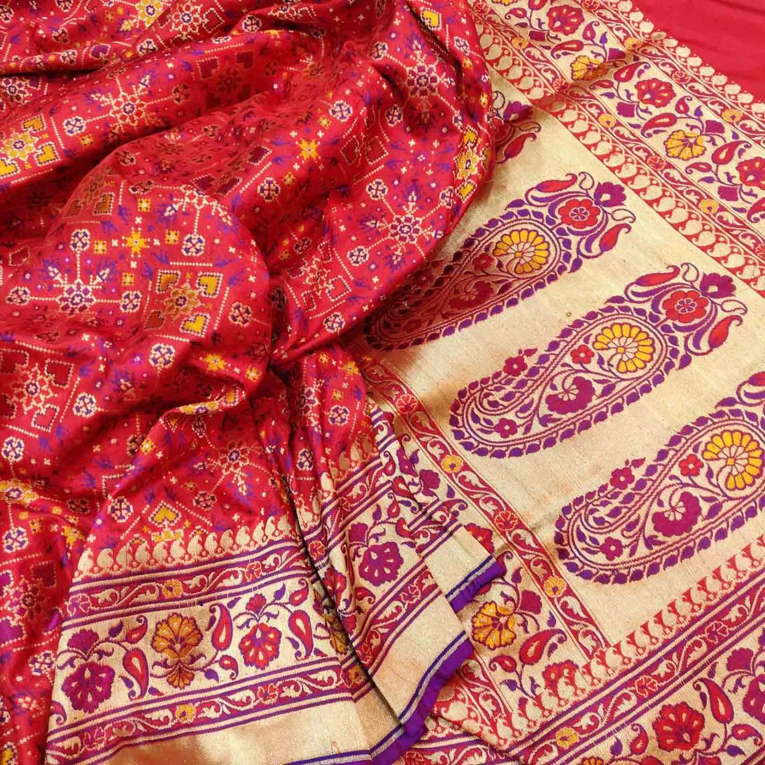 Elegant Pink Banarasi Silk Saree - Handloom Katan Silk
