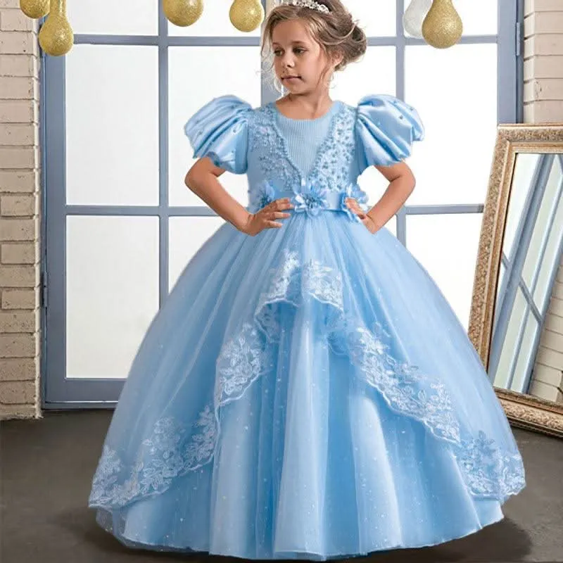 Elegant Puff Sleeve Gown