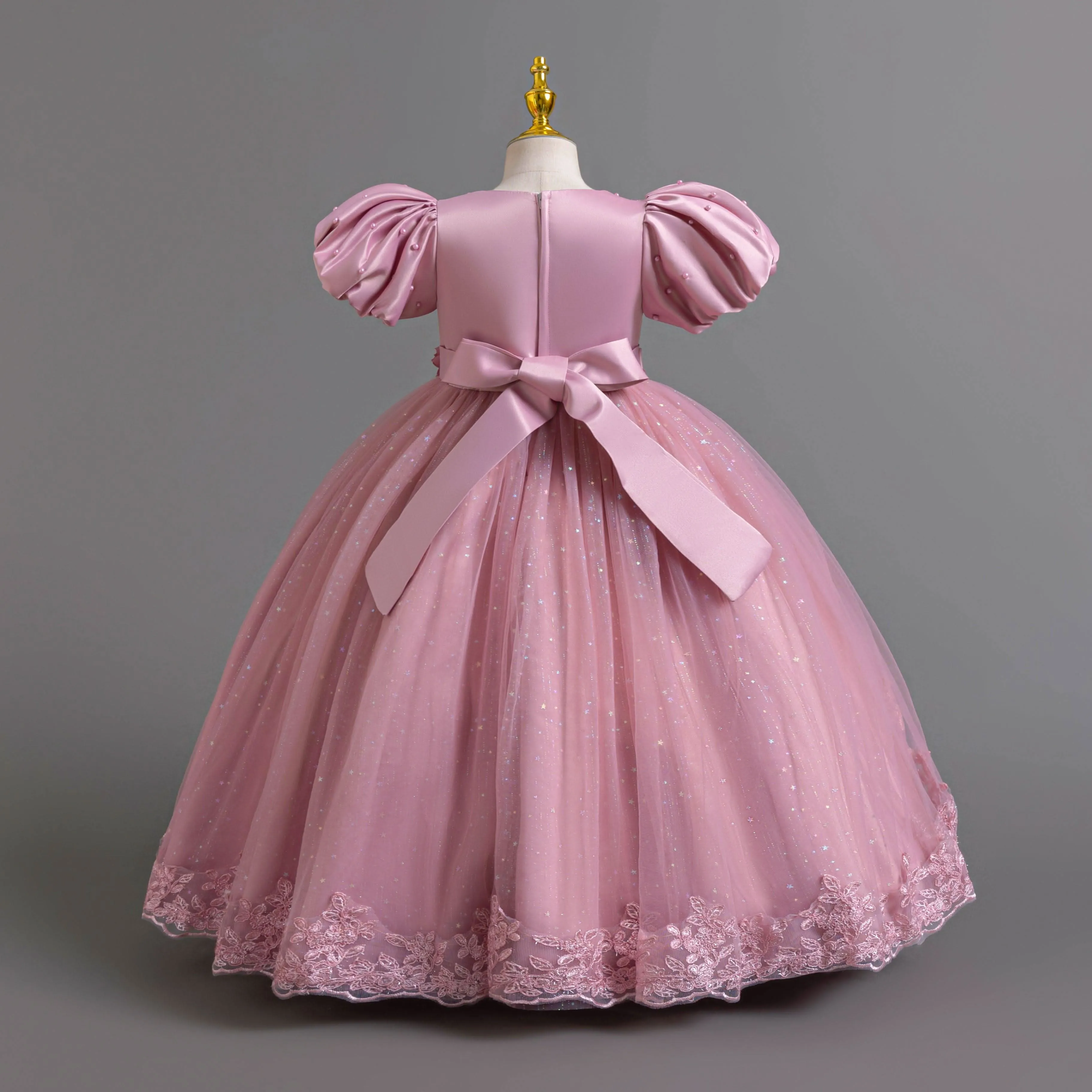 Elegant Puff Sleeve Gown