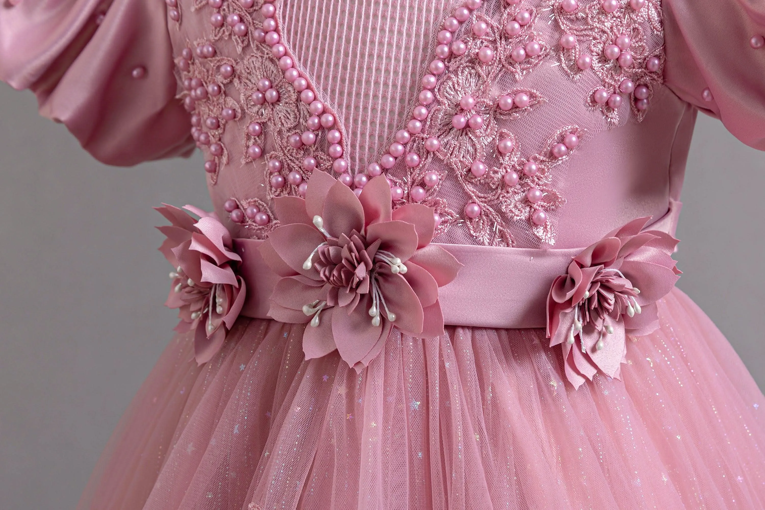 Elegant Puff Sleeve Gown