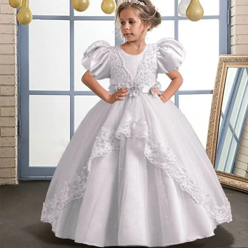 Elegant Puff Sleeve Gown