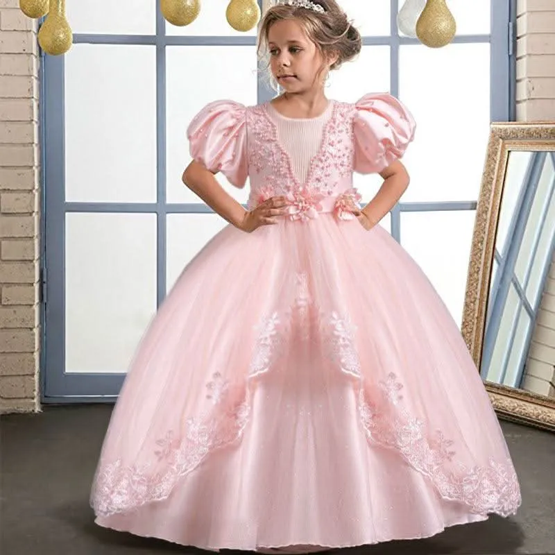 Elegant Puff Sleeve Gown