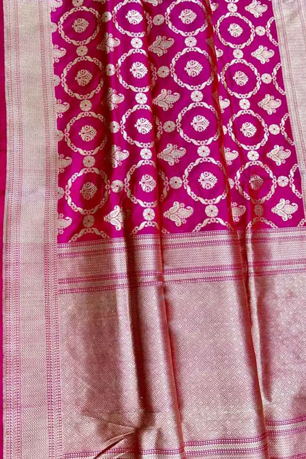 Exquisite Pink Banarasi Handloom Pure Katan Silk Saree - Handloom Beauty