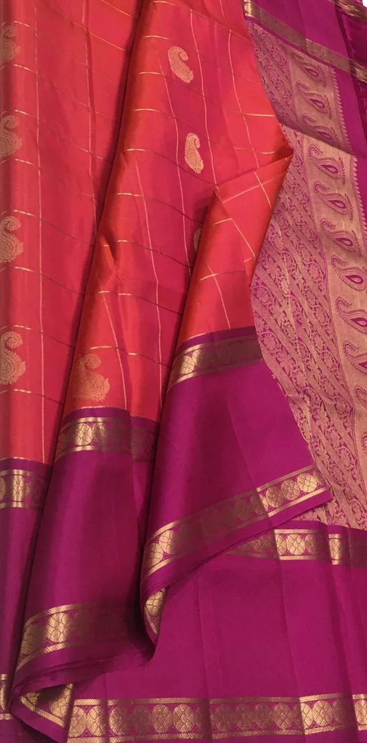 Exquisite Pink Kanjeevaram Silk Saree - Handloom Beauty