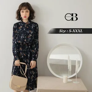 FLORAL PRINTED SHIRT DRESS