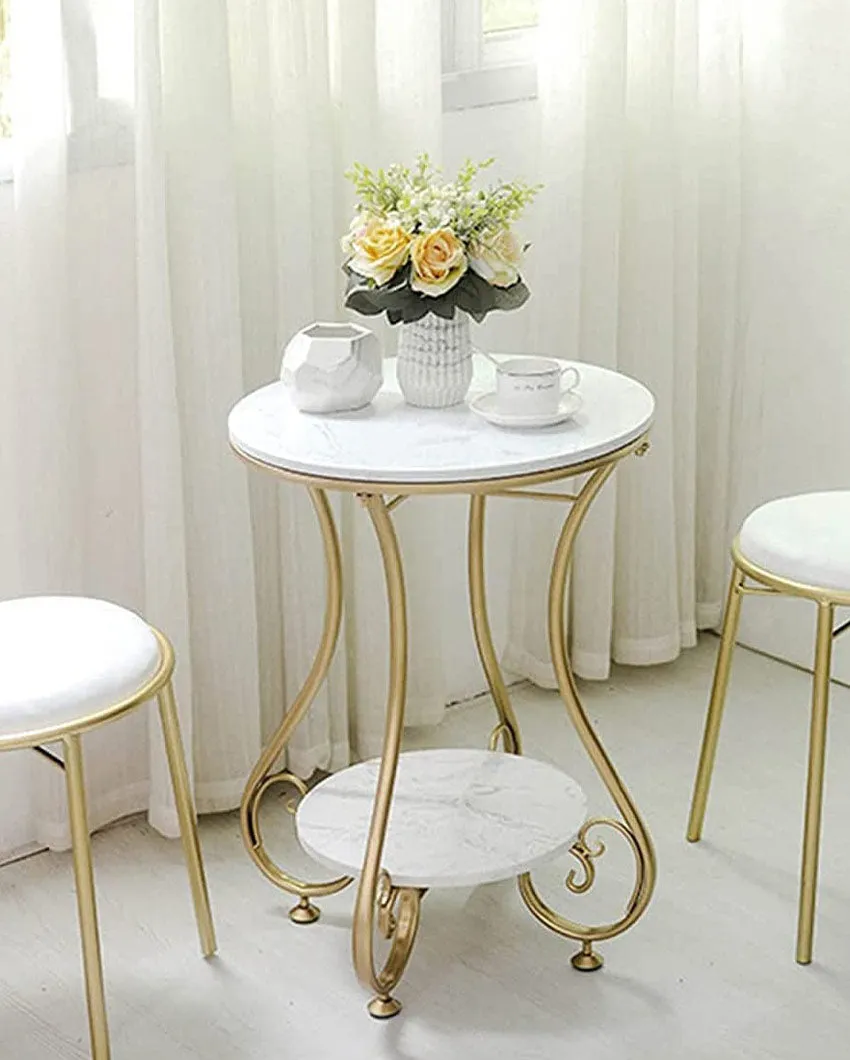 Fringe Engineered Solid Metal End Table | 14 x 23 inches