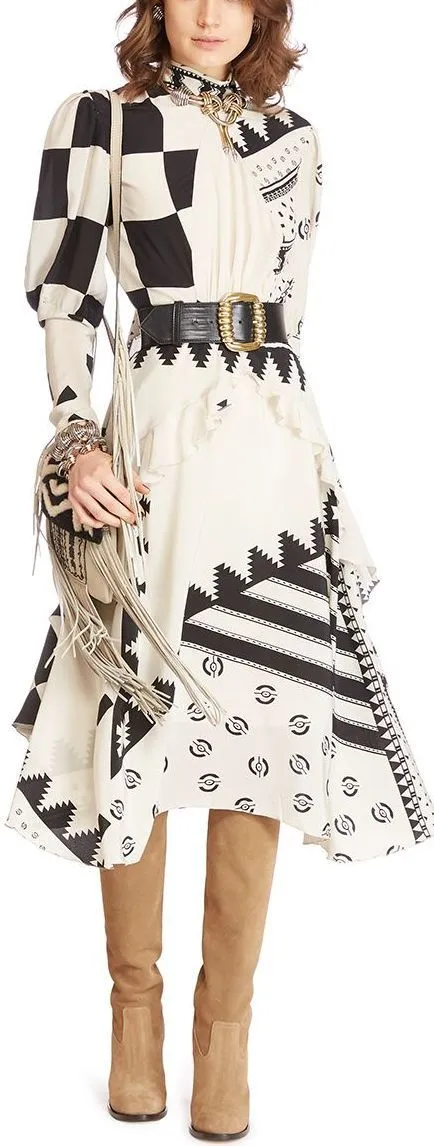 Geometric Print Dress