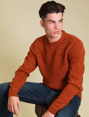 Howth Wool Blend Woven Knitted Jumper in Rust - Tokyo Laundry