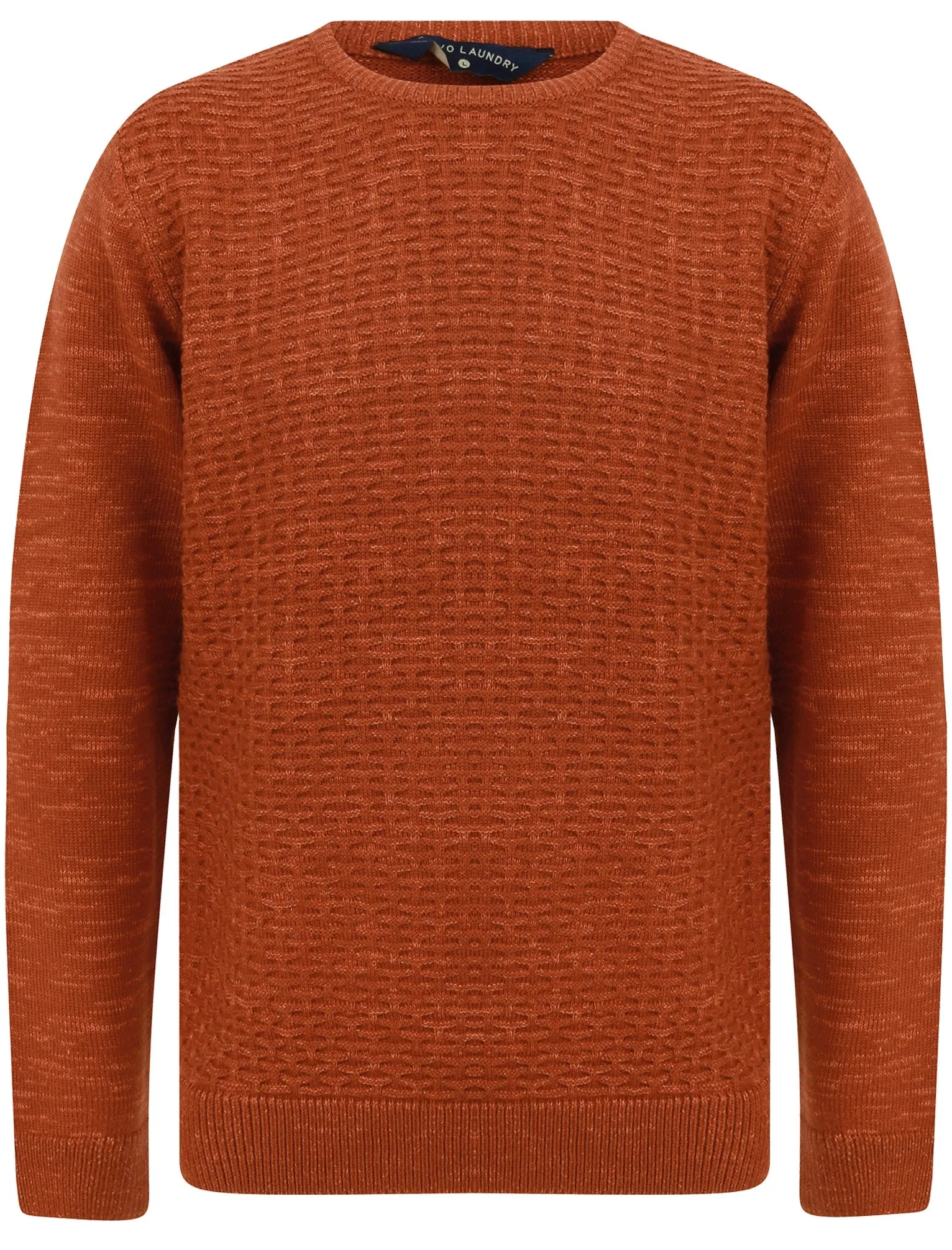Howth Wool Blend Woven Knitted Jumper in Rust - Tokyo Laundry