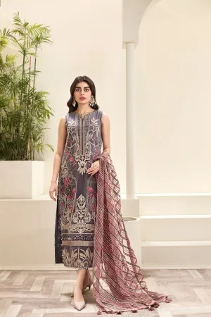 Jazmin Chiffon Party Dress in Grey Color #M0100