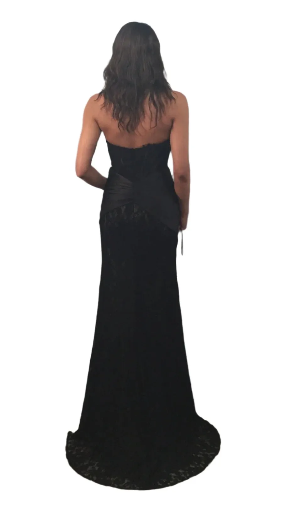 Jovani 43856 Size 6 Red/Nude Long Lace Fitted Prom Dress Scoop Neck Corset Evening Gown Pageant Formal