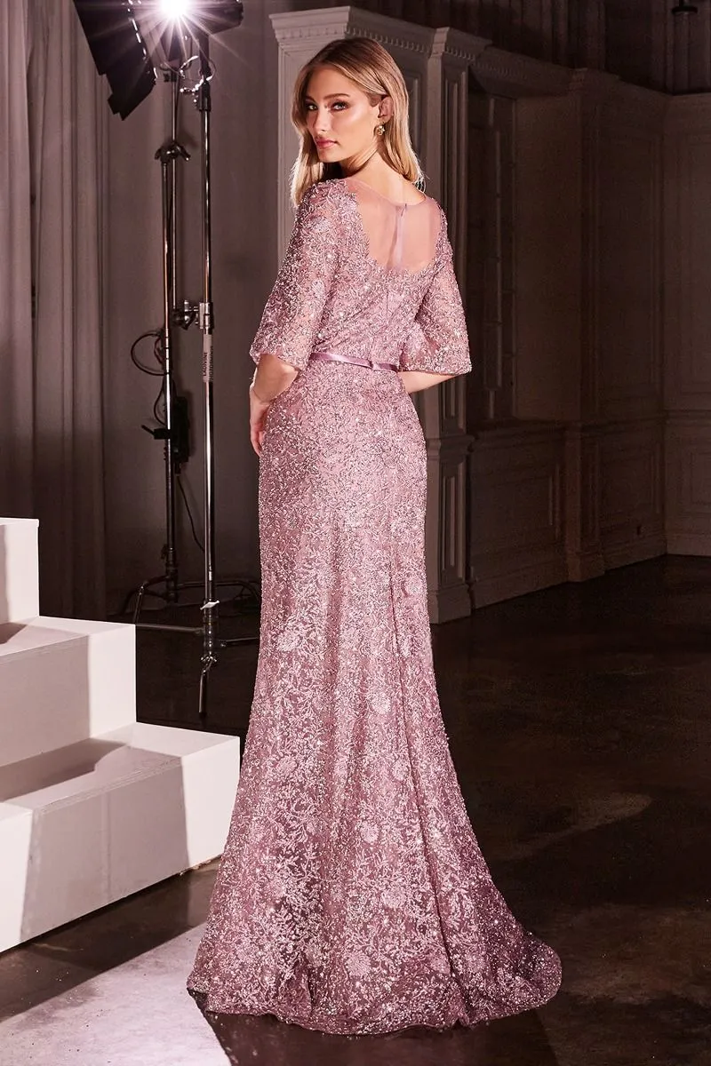 LACE EMBELLISHED SHEATH DRESS CDCB149