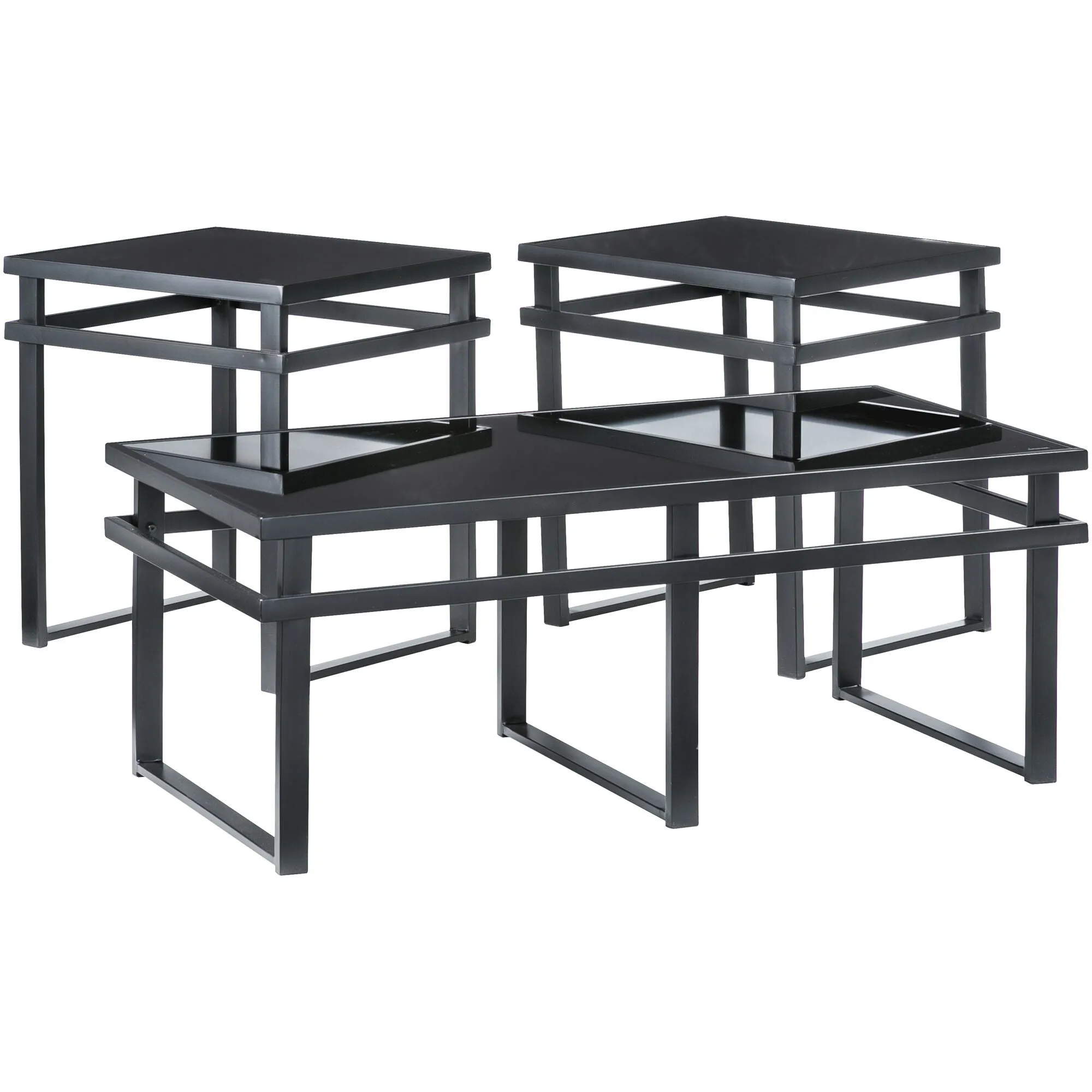Laney Glass Set of 3 Tables