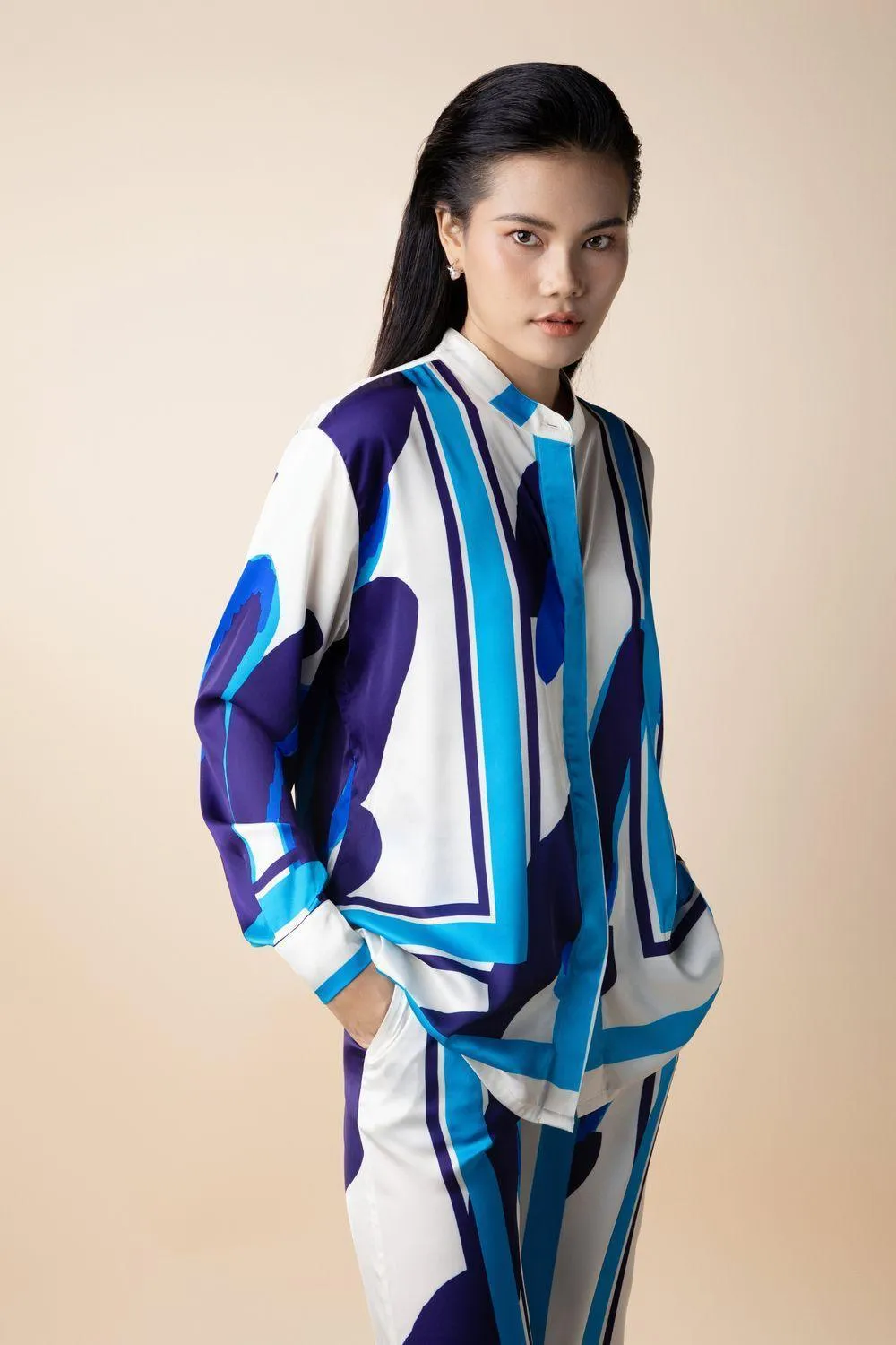 Melia Straight Long Sleeved Latin Silk Set