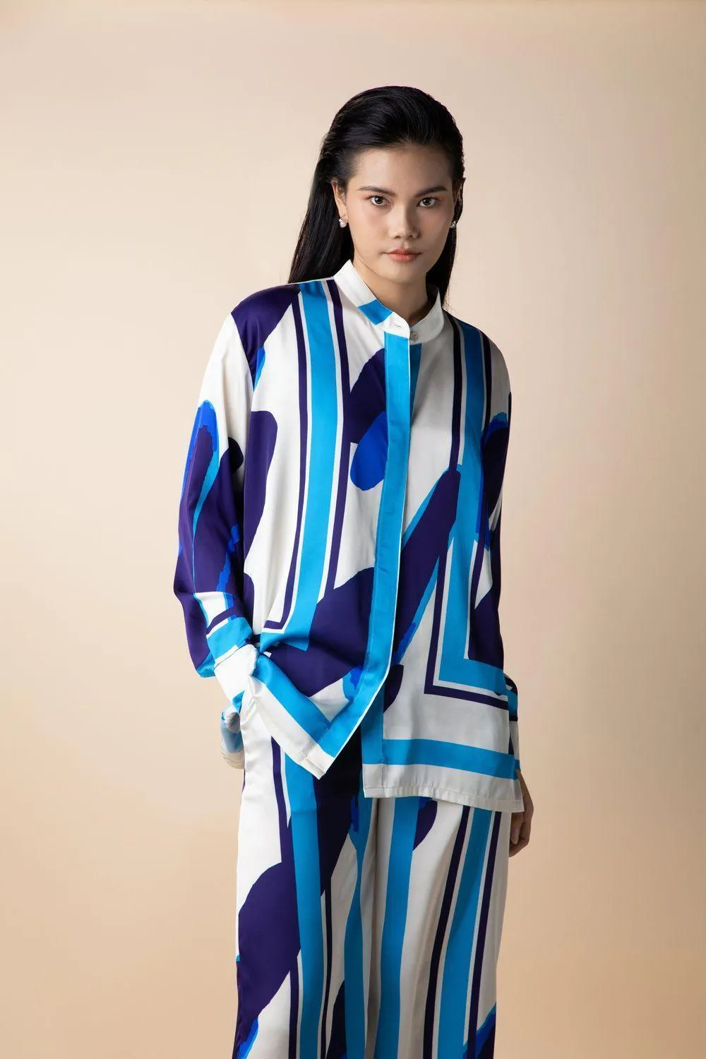 Melia Straight Long Sleeved Latin Silk Set
