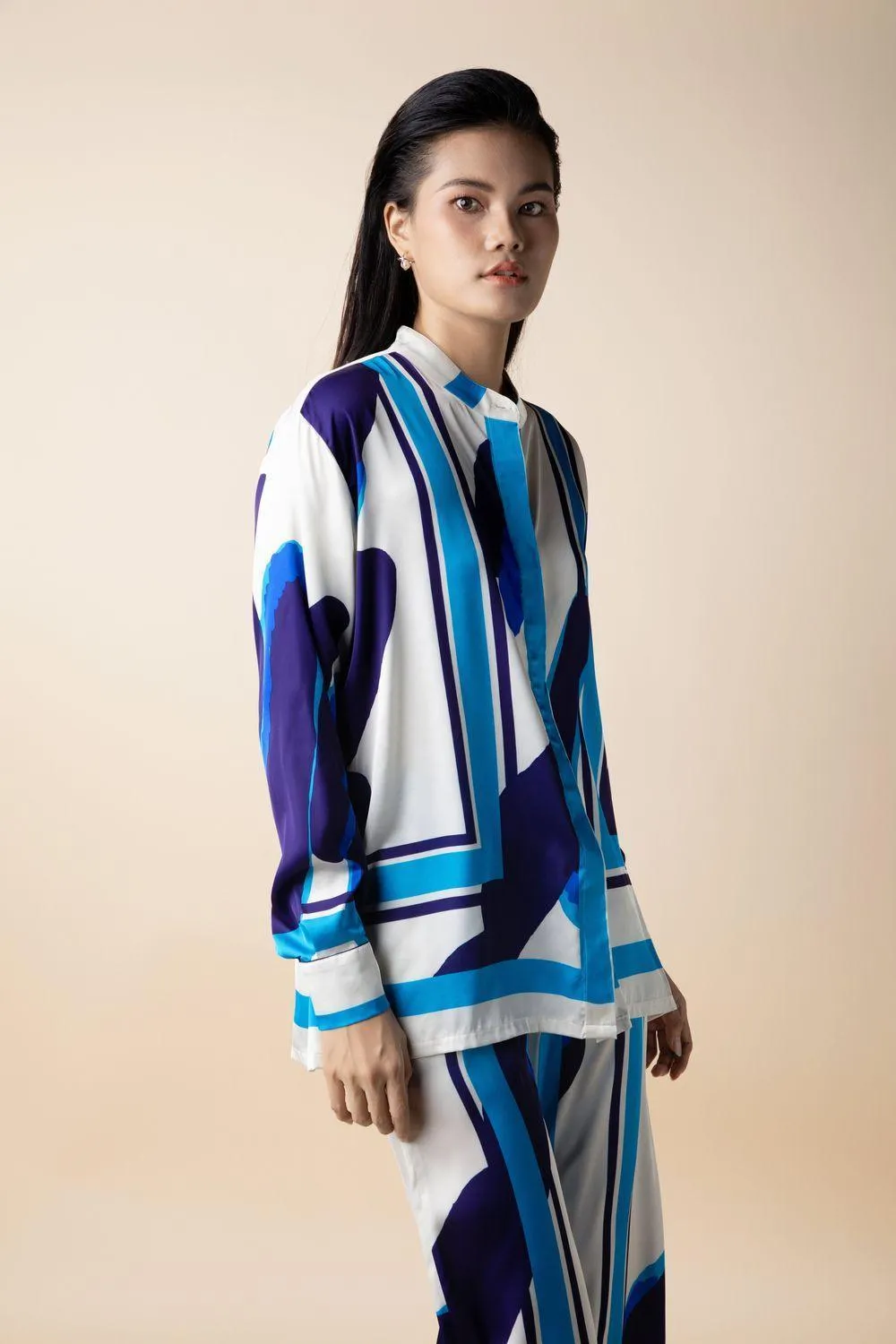Melia Straight Long Sleeved Latin Silk Set