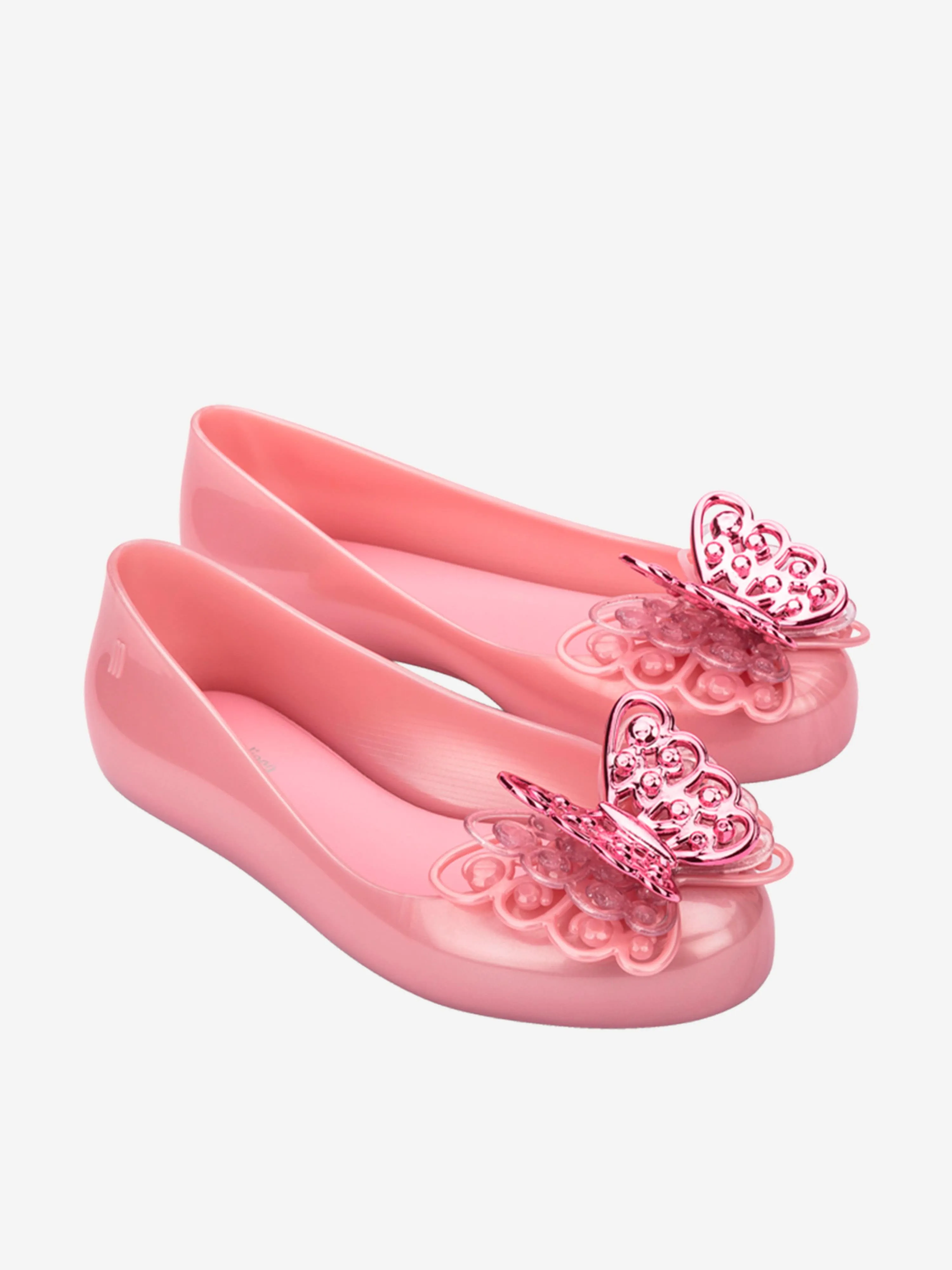 Mini Melissa Girls Sweet Love Fly II Ballerinas in Pink