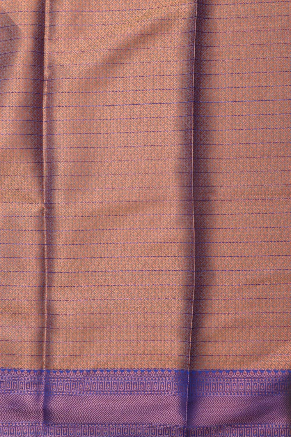 Pink Shot Kanjeevaram Silk Checks Saree - Elegant and Timeless
