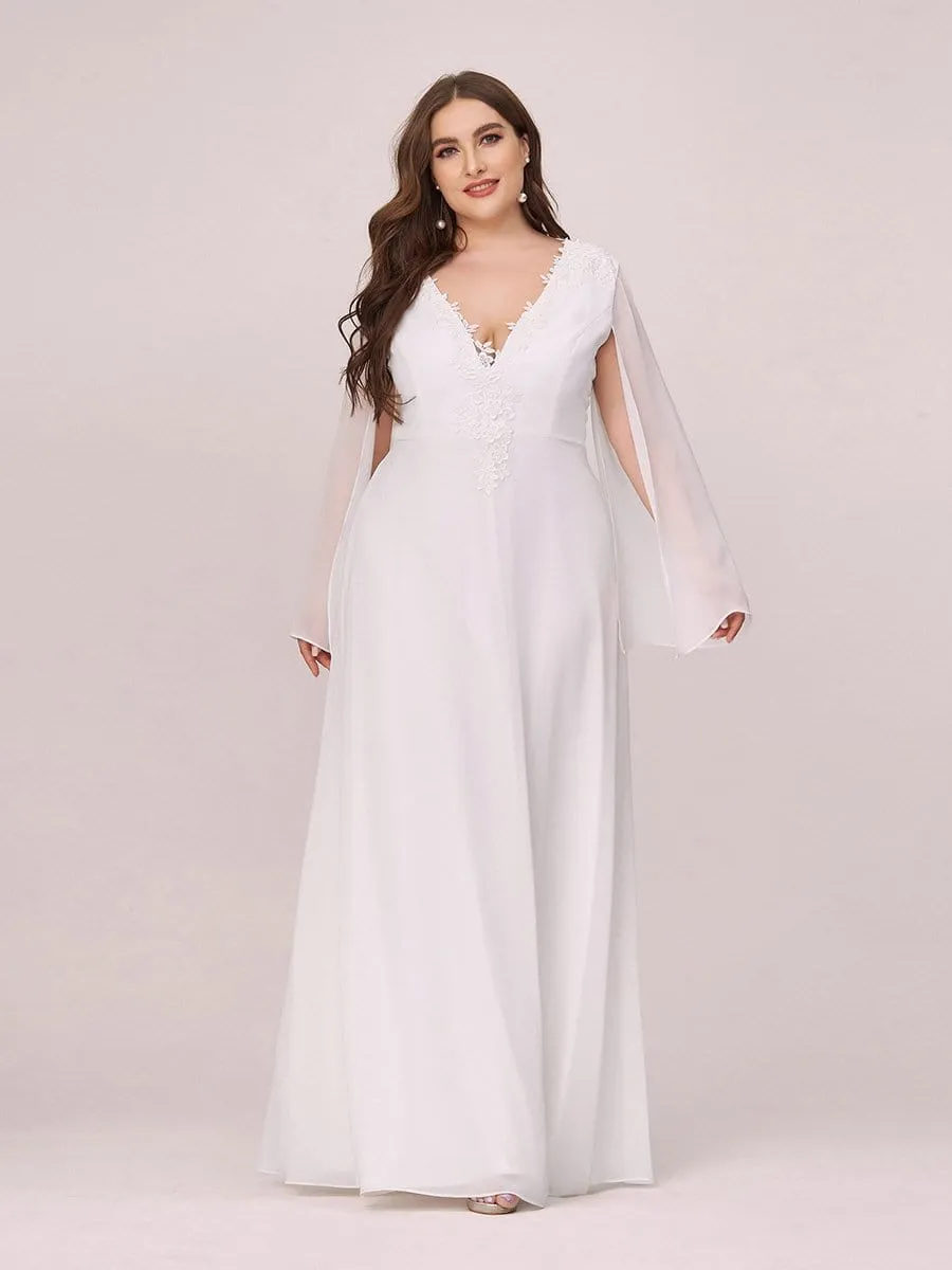 Plus Size Mother of the Bride Gowns for Women with Long Sleeves