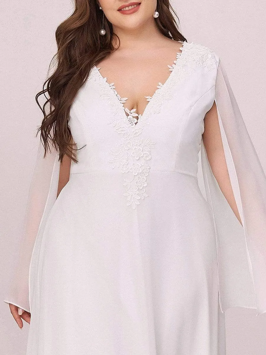 Plus Size Mother of the Bride Gowns for Women with Long Sleeves