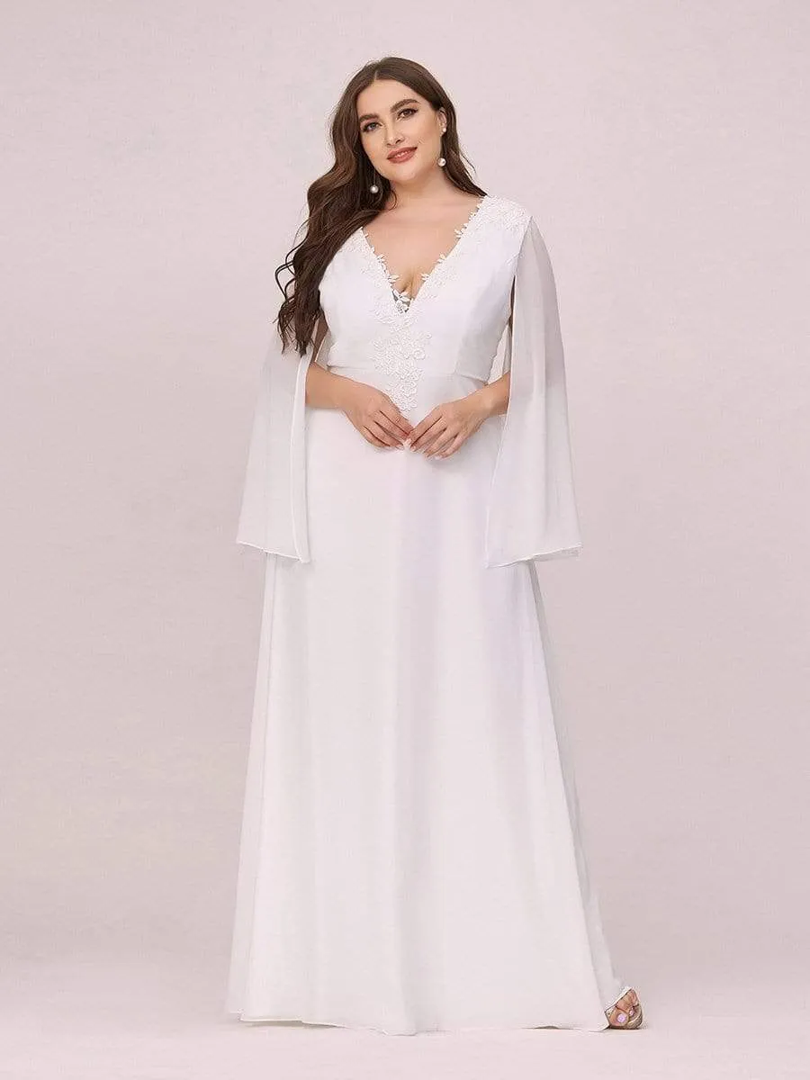 Plus Size Mother of the Bride Gowns for Women with Long Sleeves