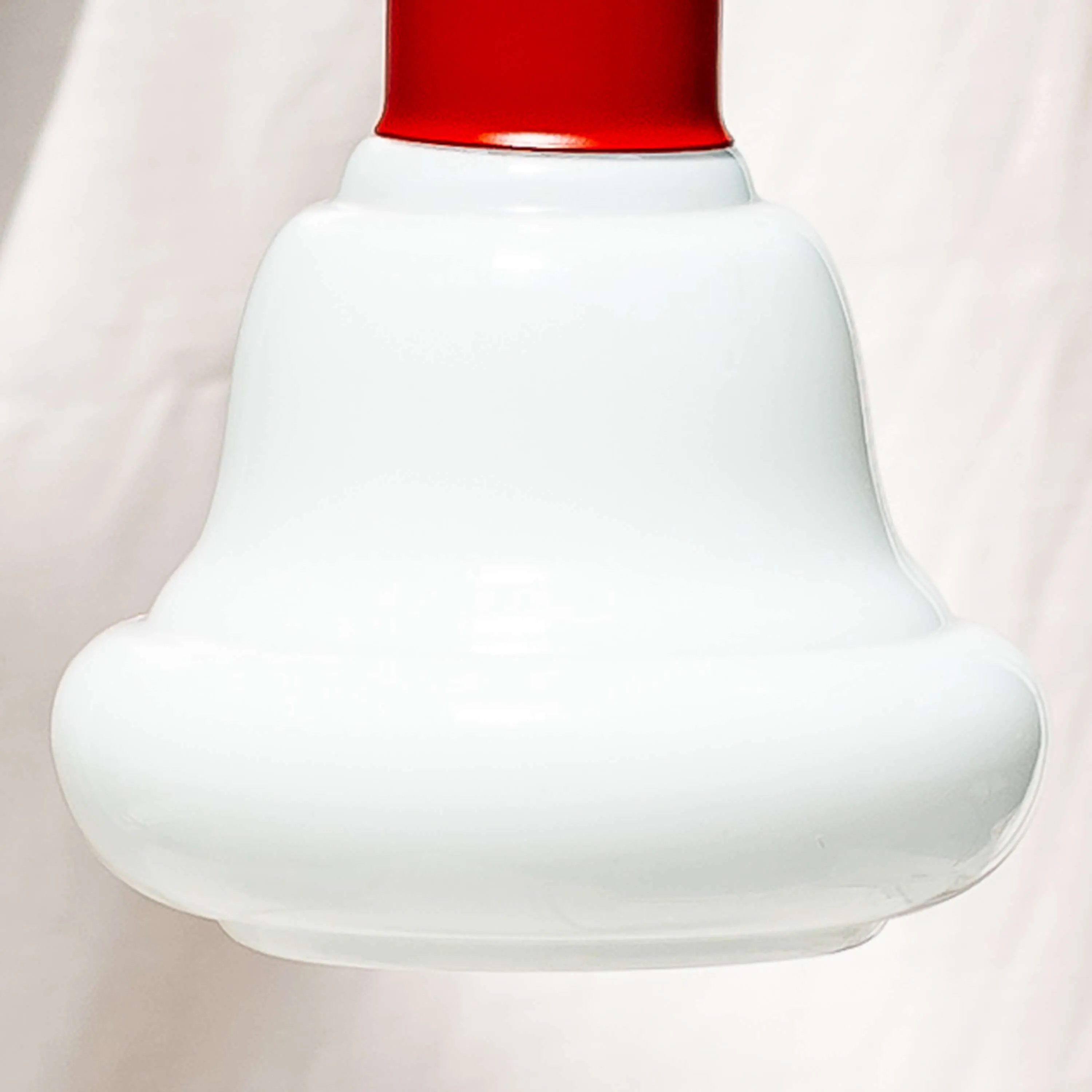 Red small opaline ceiling pendant