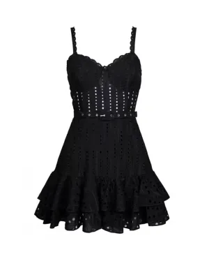 Ruffle Short Embroidery Summer Dress