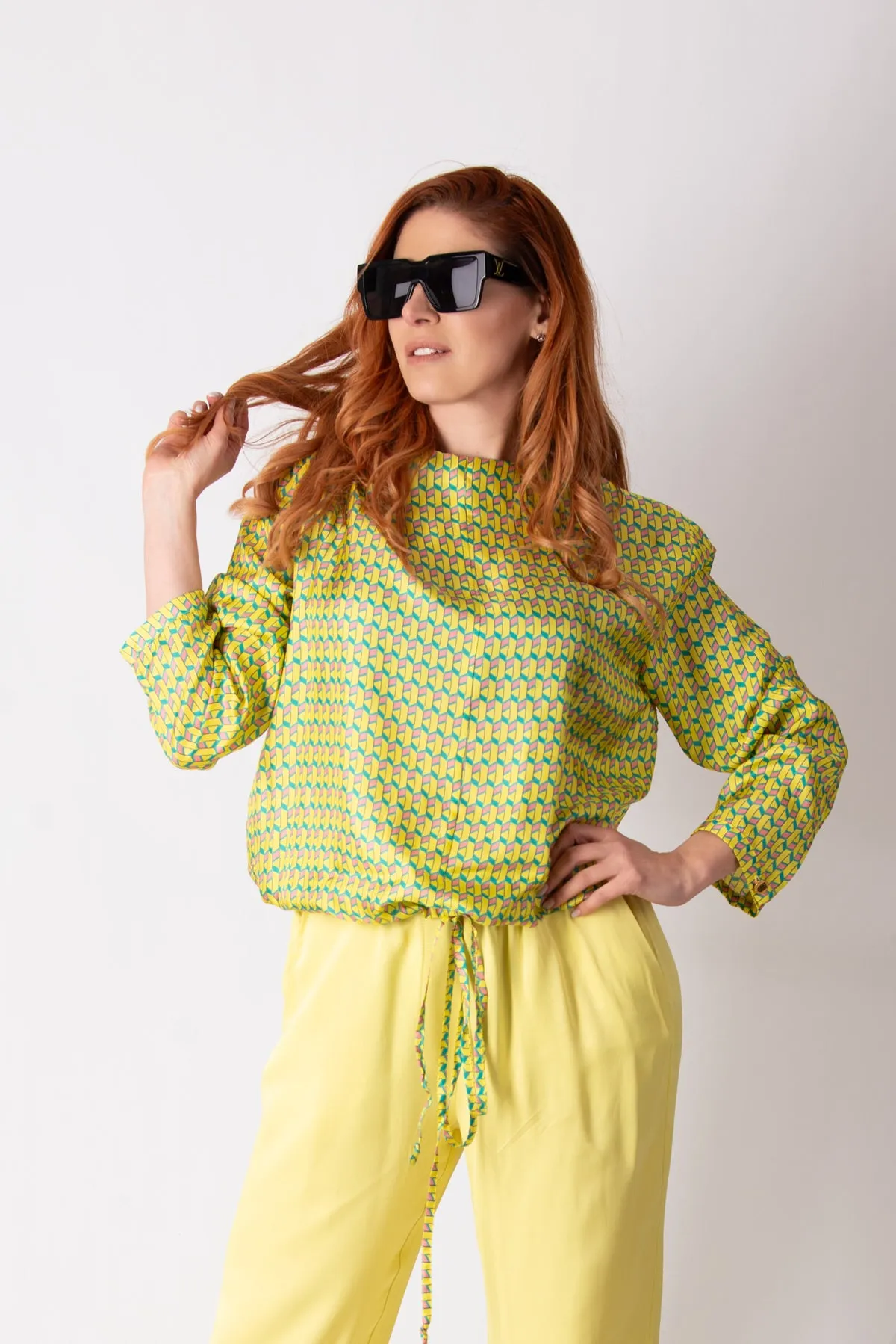 SIERA YELLOW SPRING SUMMER TOP