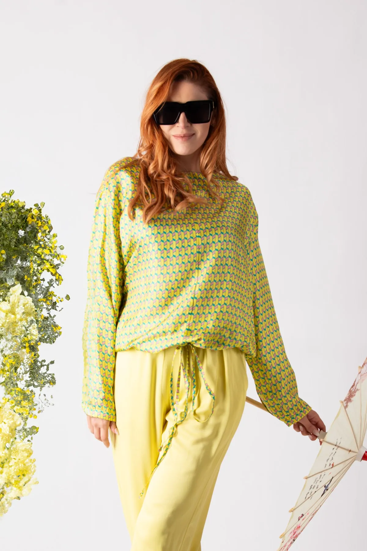 SIERA YELLOW SPRING SUMMER TOP