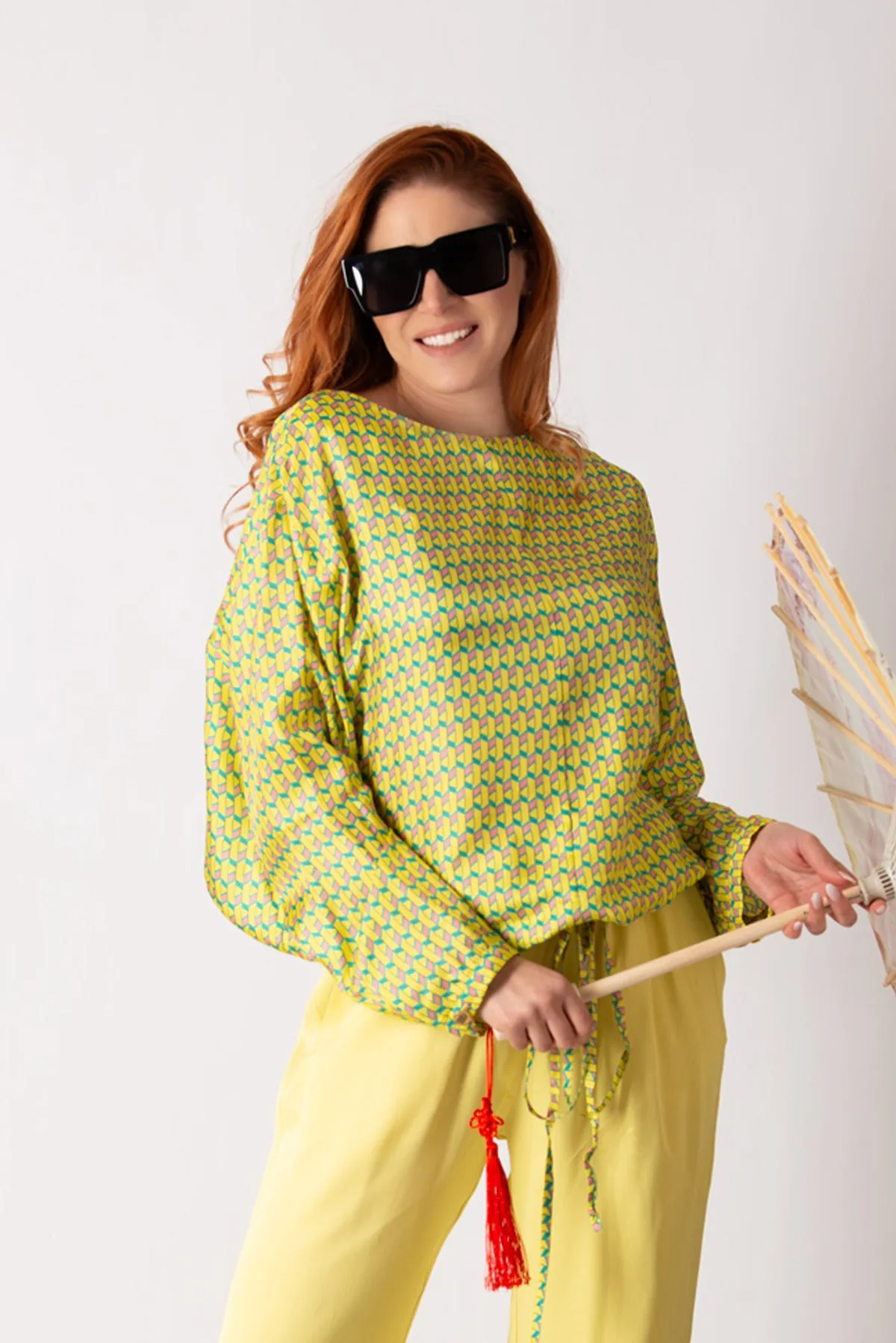 SIERA YELLOW SPRING SUMMER TOP