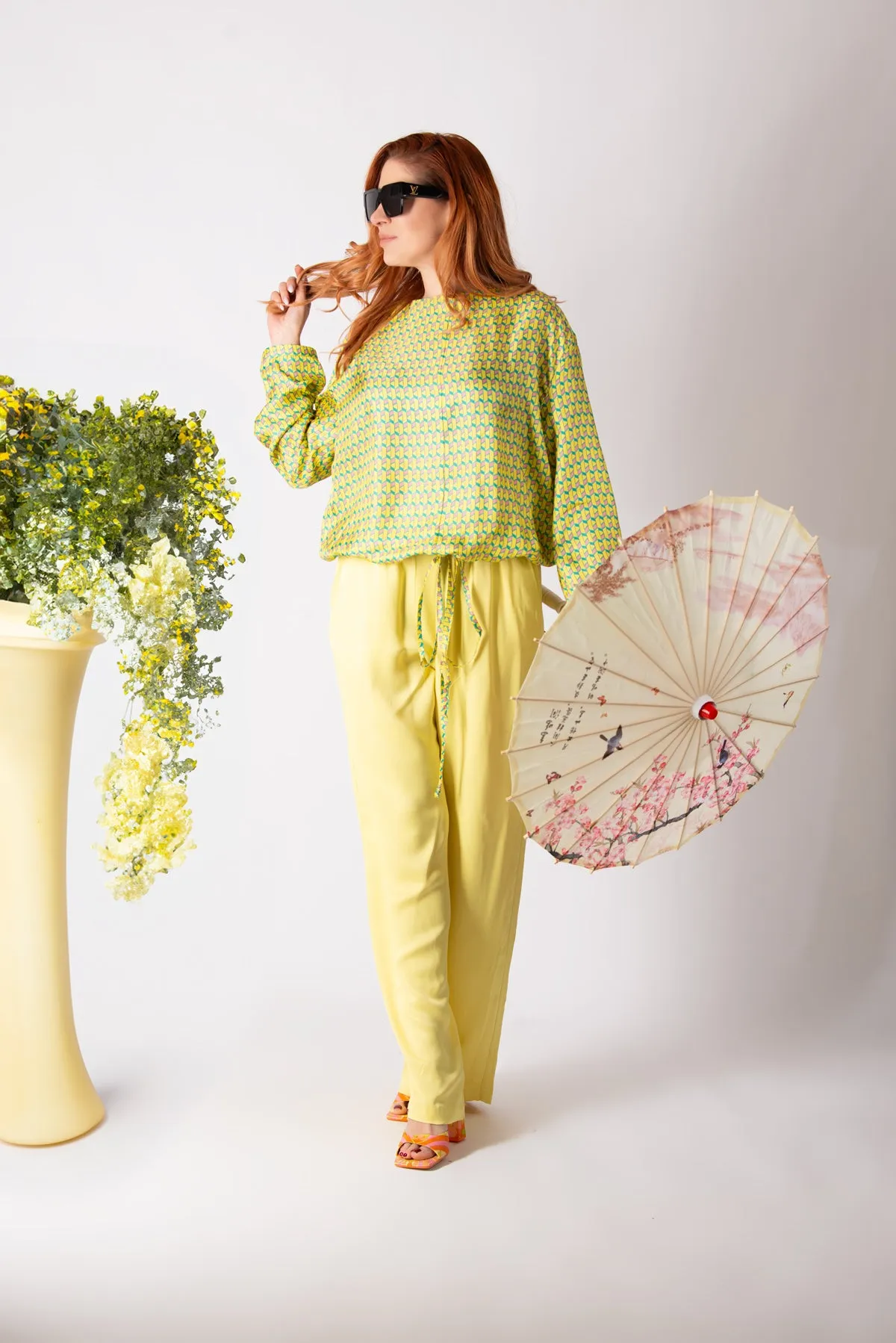 SIERA YELLOW SPRING SUMMER TOP