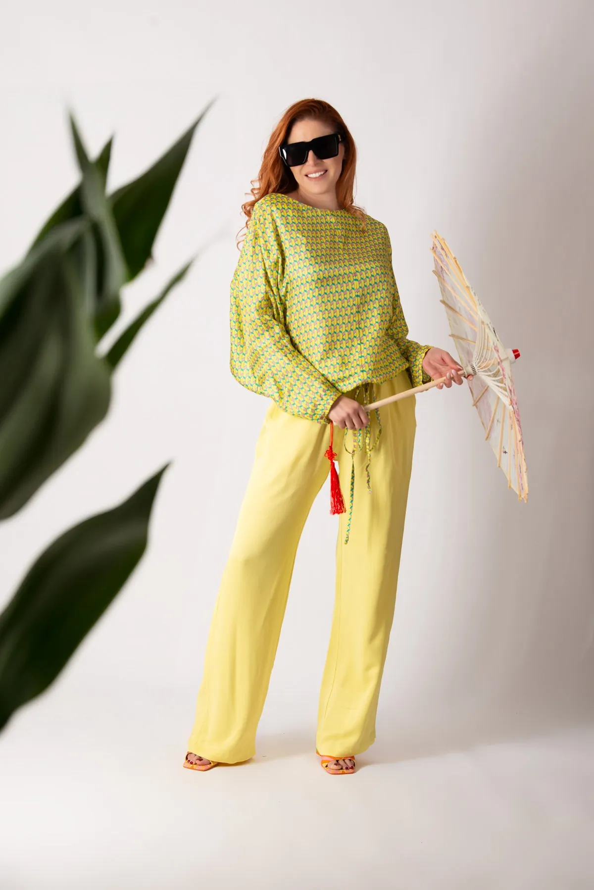 SIERA YELLOW SPRING SUMMER TOP