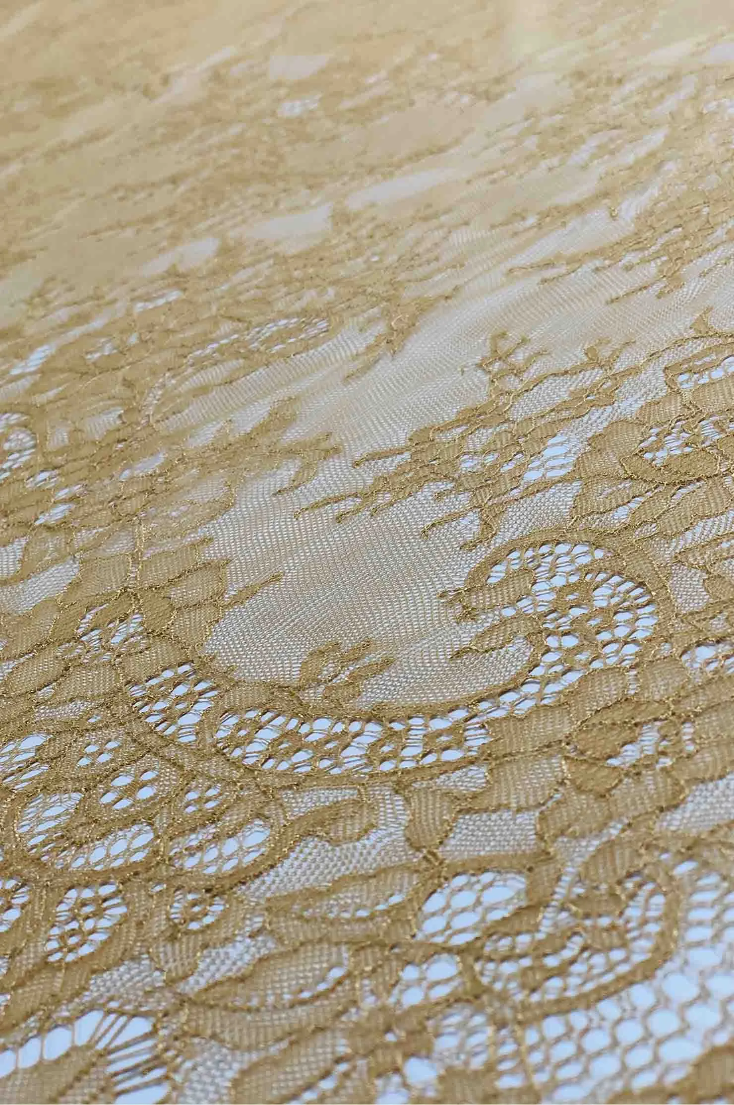Spruce Yellow French Plain Lace FLP-002/3 Fabric