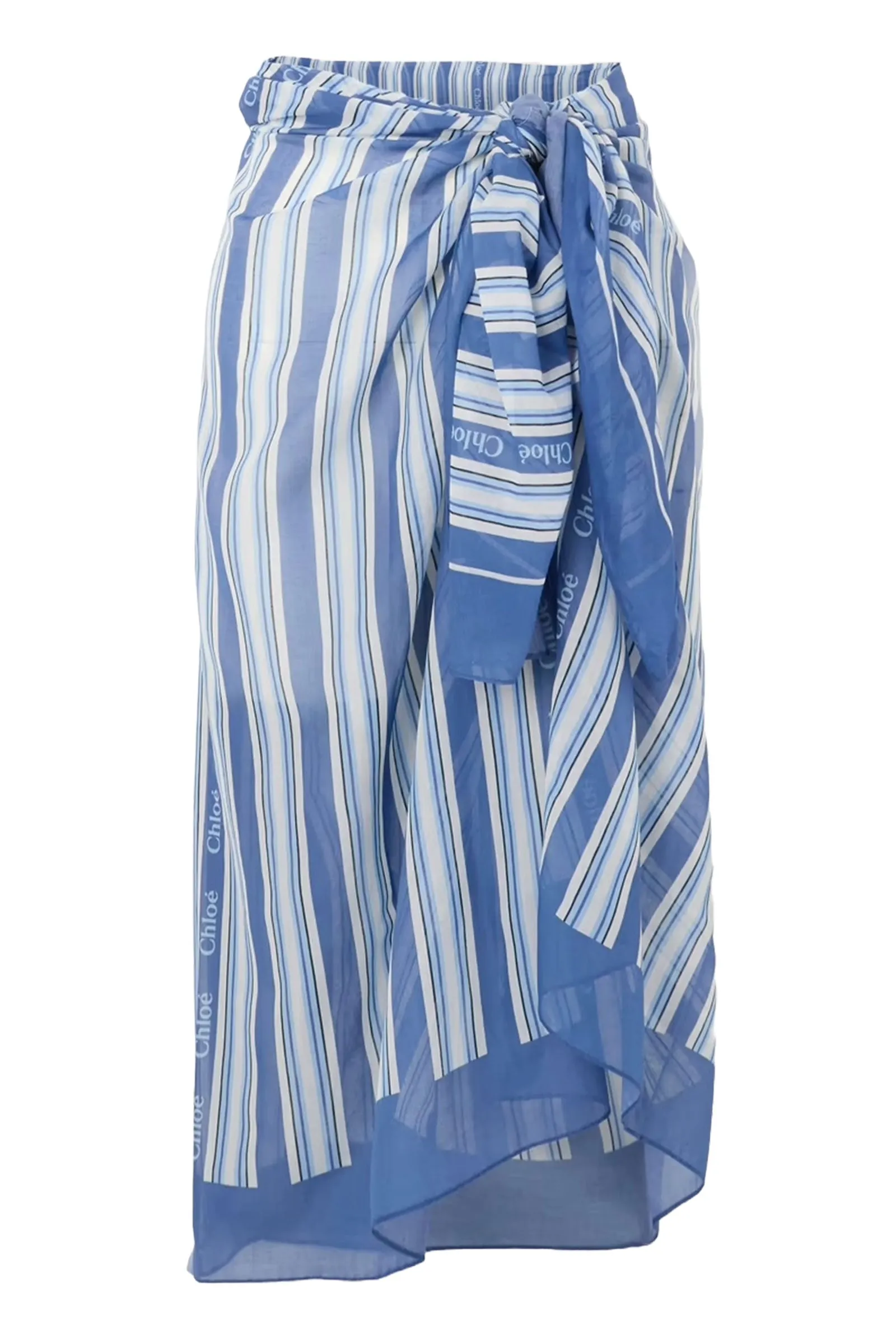 Striped Cotton and Silk-blend Voile Scarf