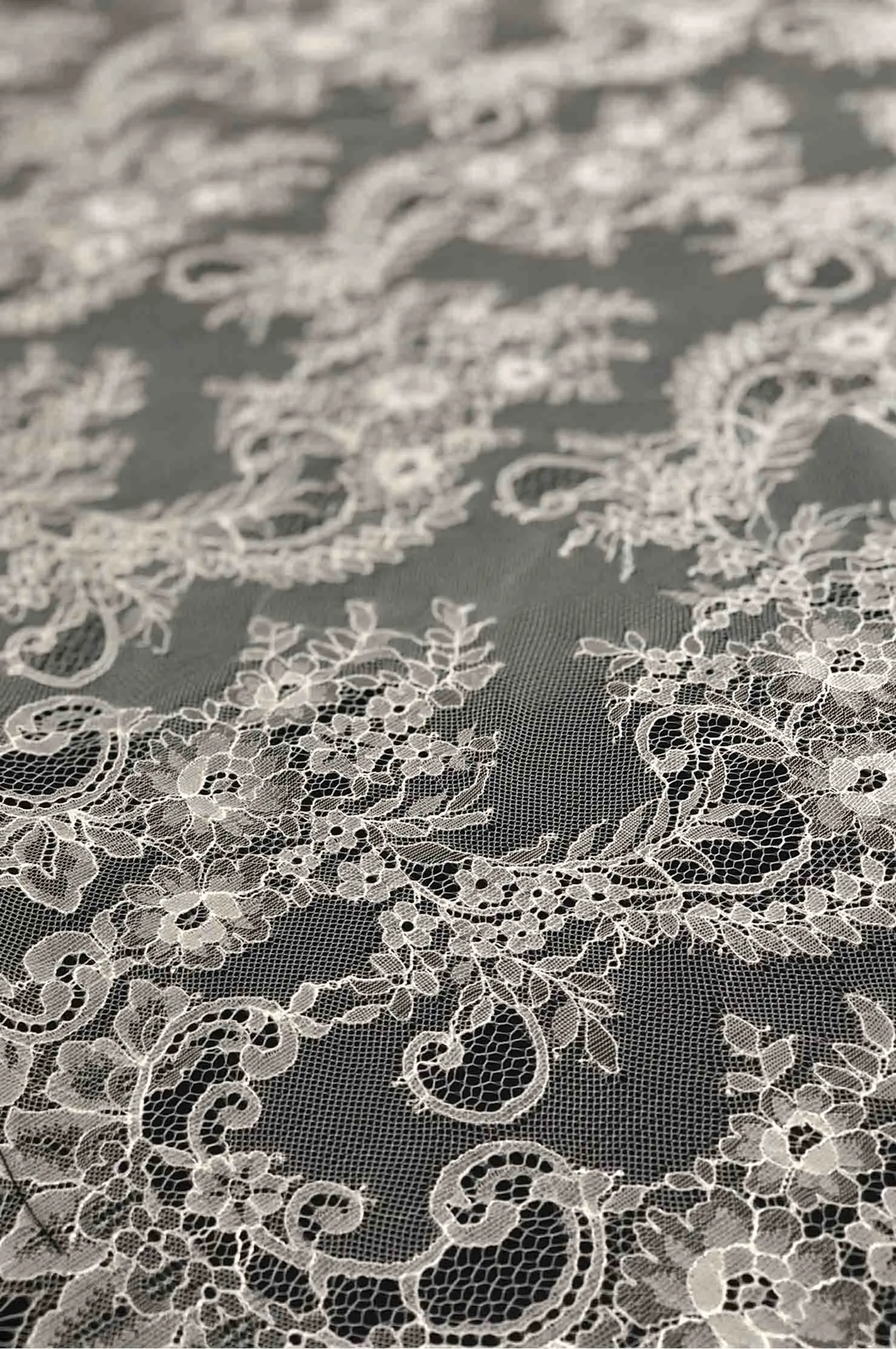 Whisper White French Plain Lace FLP-004/69 Fabric