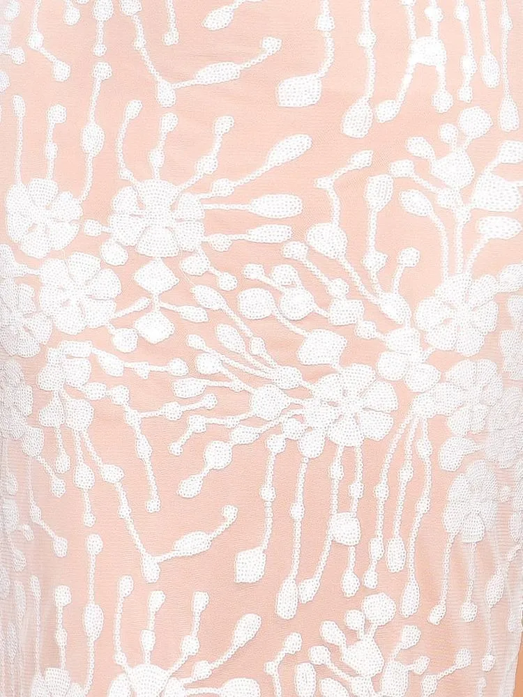 White Lace Perspective Elegant Prom Dress