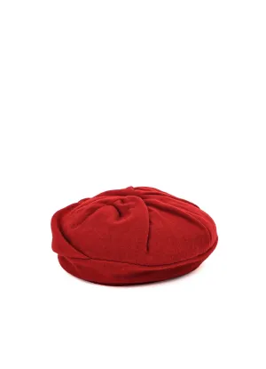 WOOL FLANNEL GATHERED BERET